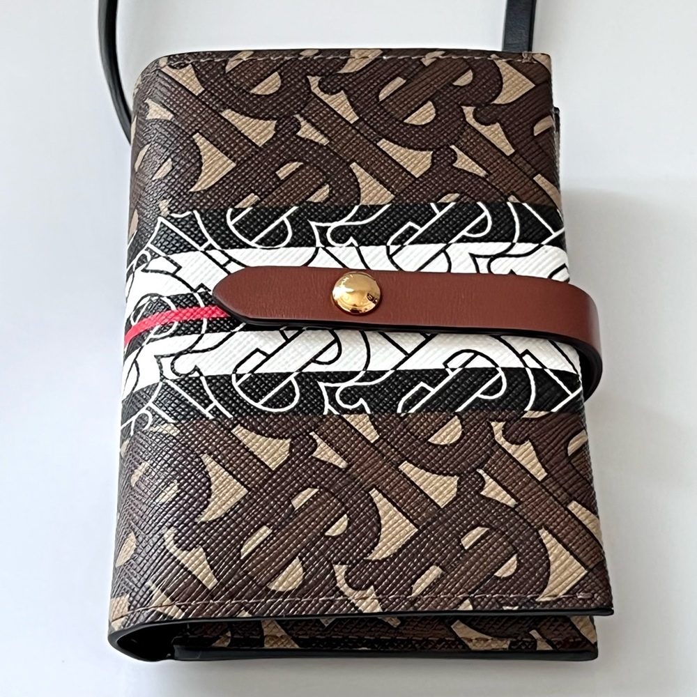 Burberry Wallet on Leather Strap in a Bridle Brown